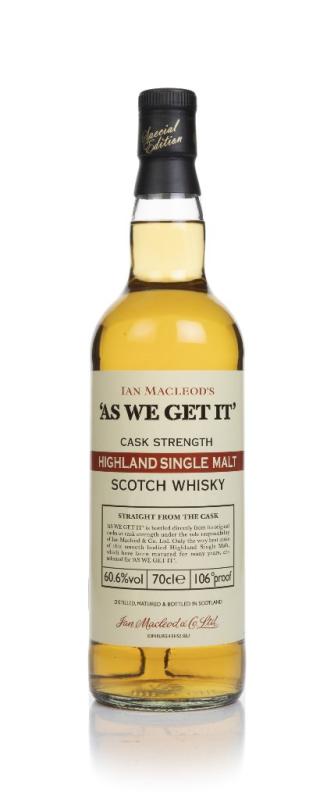 Highland Single Malt - As We Get It