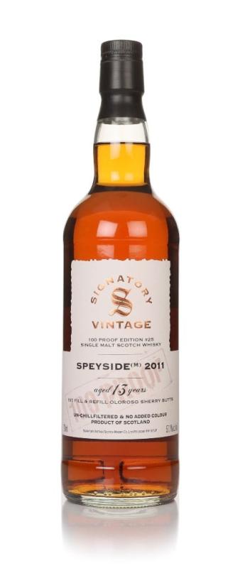 Signatory Vintage Speyside (M) 13 Year Old 2011 - 100 Proof Edition #25