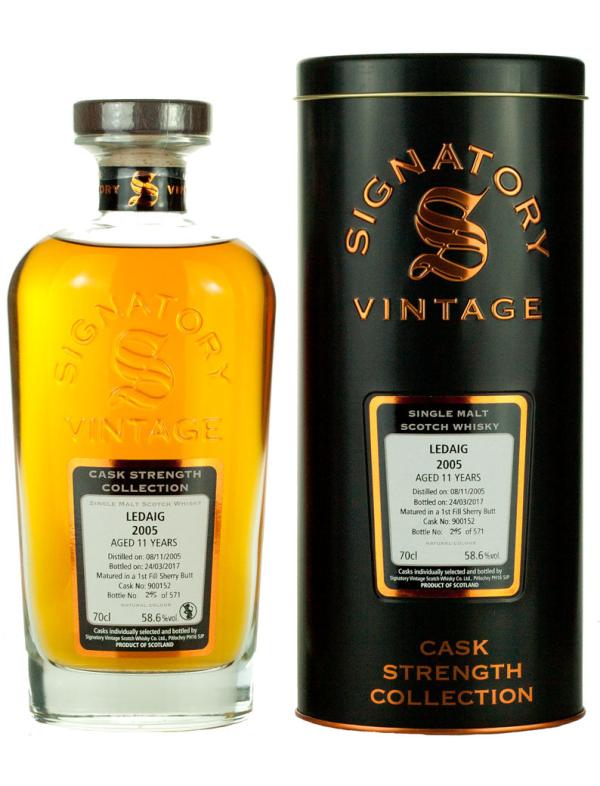 Ledaig (Tobermory) 11 Year Old 2005 Signatory Cask Strength