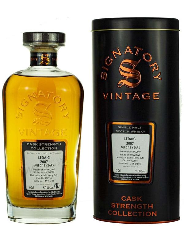 Ledaig (Tobermory) 12 Year Old 2007 Signatory Cask Strength