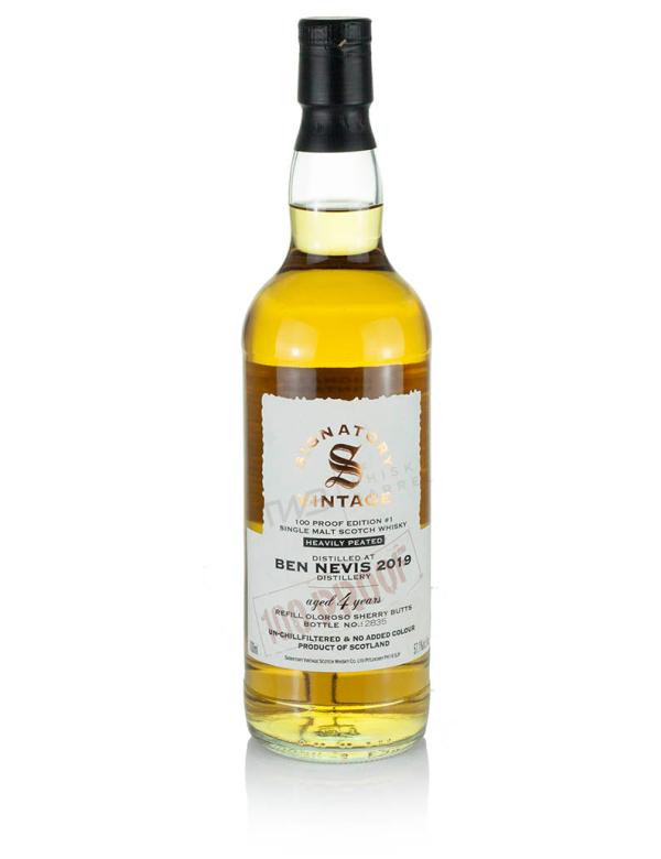 (Heavily Peated) 4 Year Old 2019 Signatory 100-Proof Edition #1