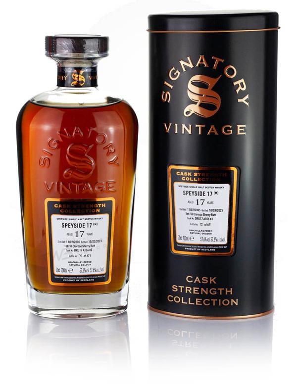 (Speyside M) 17 Year Old 2005 Signatory Cask Strength