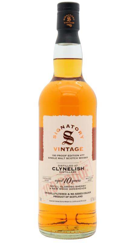 10yo 2016 Signatory Vintage 100 Proof Edition #77