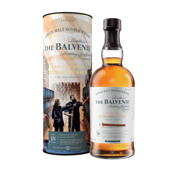 Balvenie Balvenie A Collection of Curious Casks 18 Year Old French Pineau Cask Finish Limited Edition Speyside Single Malt Scotch Whisky 70cl