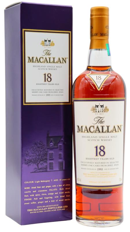 Macallan The Macallan 2011 Release Sherry Oak Highland Single Malt Scotc 1993 18 year old Whisky