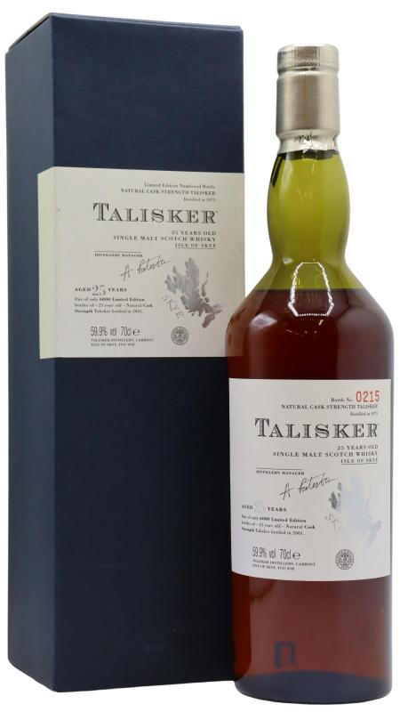 Talisker Talisker Natural Cask Strength Single Malt Scotch 1975 25 year old Whisky
