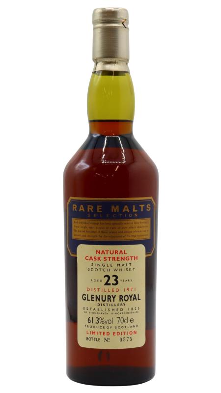 Glenury Royal Glenury Royal (silent) Rare Malts Selection Single Malt Scotch 1971 23 year old Whisky