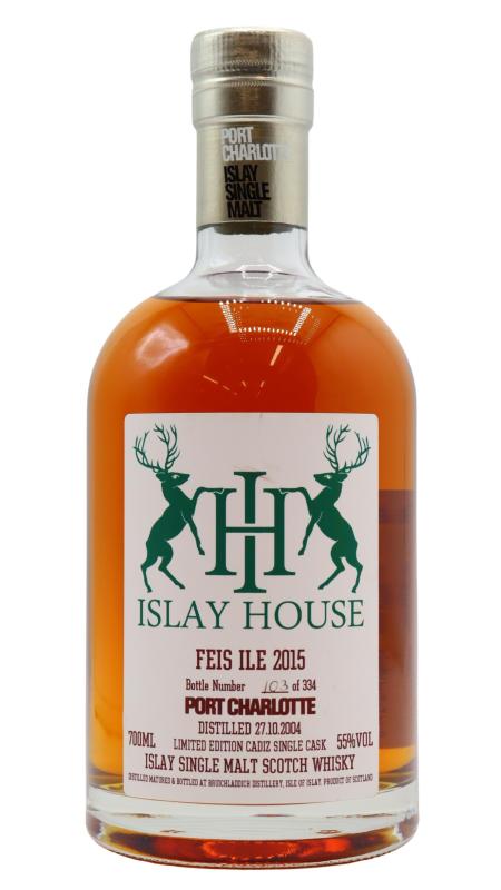 Port Charlotte Port Charlotte Feis Ile 2015 - Islay House Single Malt Scotch 2004 10 year old Whisky