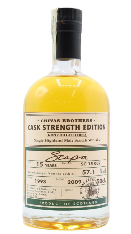 Scapa Scapa Chivas Brothers Cask Strength Edition Single Malt 1993 15 year old Whisky