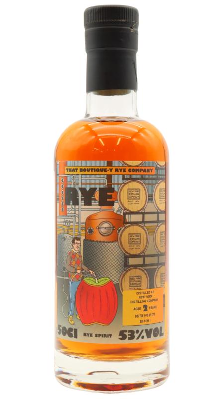 New York Distilling Company New York Distilling That Boutique-y Whisky Company Batch #1 Rye 2 year old Spirit