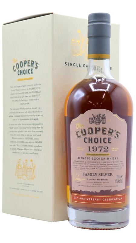 Lochside (silent) Cooper's Choice - Family Silver 25th Anniversary 1972 44 year old Whisky