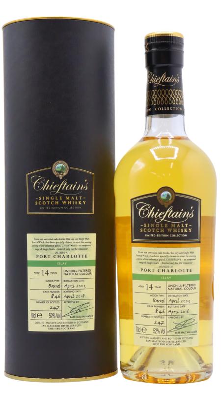 Port Charlotte Port Charlotte Chieftains Single Cask #846 2003 14 year old Whisky
