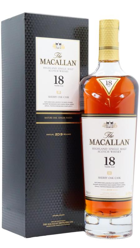 Macallan The Macallan 2019 Release Sherry Oak Highland Single Malt Scotc 18 year old Whisky