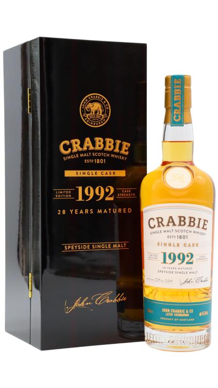 Crabbie Single Cask Speyside Single Malt Scotch 1992 28 year old Whisky