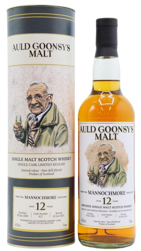Mannochmore Mannochmore Auld Goonsy's Single Cask Single Malt 12 year old Whisky