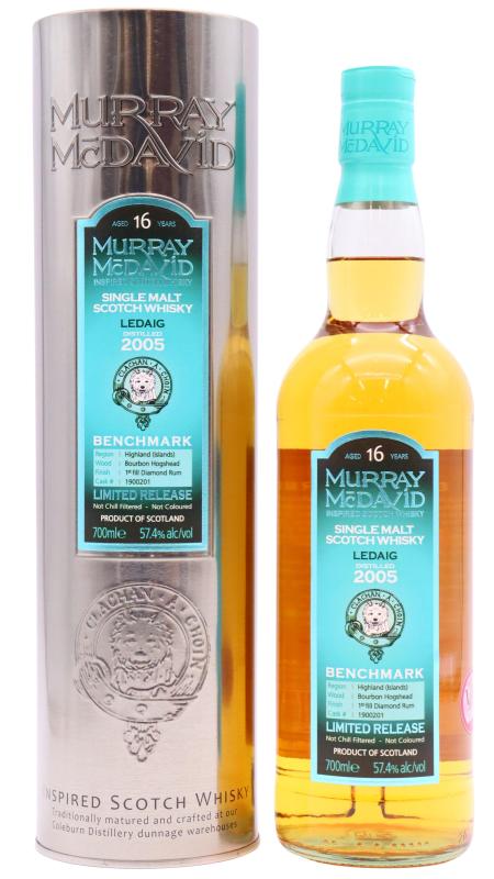 Ledaig Ledaig Murray McDavid Benchmark Rum Cask Finish Single Ma 2005 16 year old Whisky