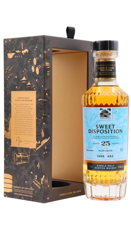 Glen Keith Glen Keith Wemyss Malts - Sweet Disposition Single Cask 1996 25 year old Whisky