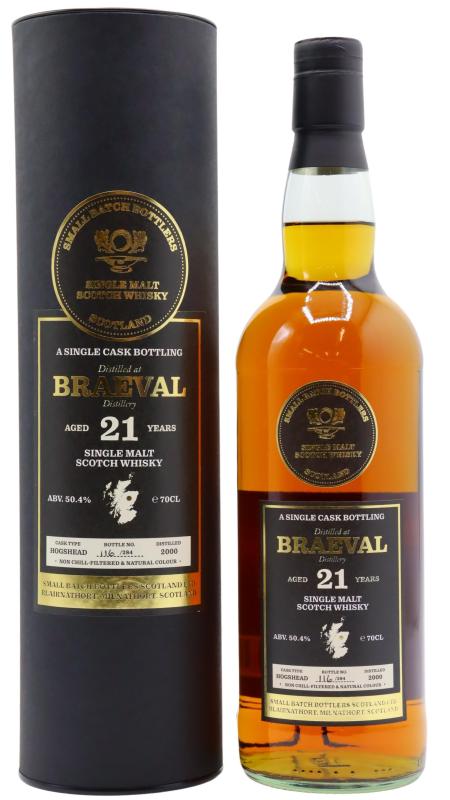 Braeval Small Batch Bottlers Single Cask Scotch 2000 21 year old Whisky
