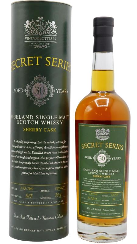 Undisclosed Undisclosed Highlands Vintage Bottlers - The Secret Series No.1 1990 30 year old Whisky