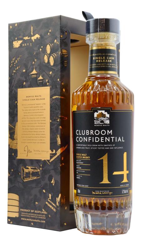 Glen Moray Glen Moray Wemyss Malts - Clubroom Confidential Single Cask 2007 14 year old Whisky