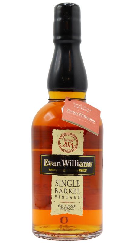 Evan Williams Single Barrel Vintage Kentucky Straight Bourbon 2014 7 year old Whiskey