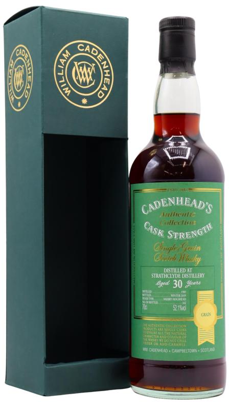 Strathclyde Cadenhead's Authentic Collection Single Grain Scot 1989 30 year old Whisky