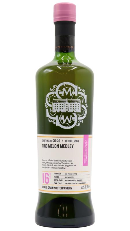 Strathclyde SMWS Society Cask No. G10.39 2005 16 year old Whisky