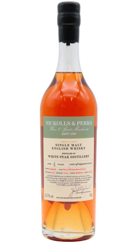 White Peak Nickolls & Perks - Single Madeira Cask #23033 2019 4 year old Whisky