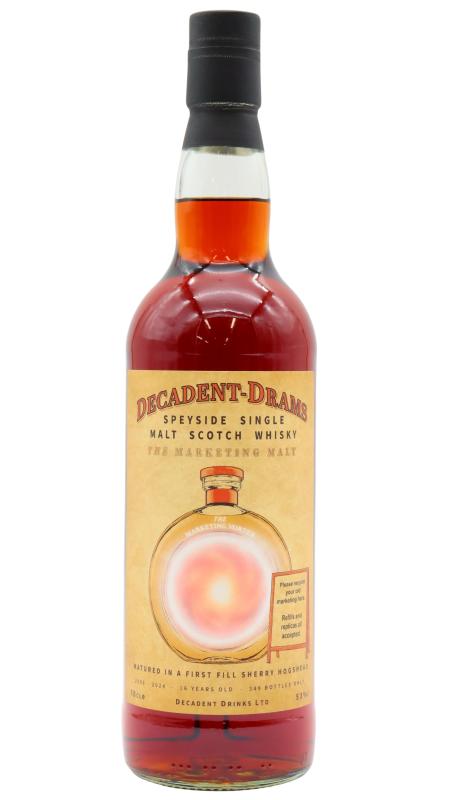 Decadent Drinks Decadent Drinks 'The Marketing Malt' #1 Speyside Single Malt Scotc 2008 16 year old Whisky
