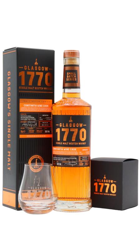 Glasgow 1770 Constantia Wine Cask Unpeated Single Malt Scotch 5 year old Whisky