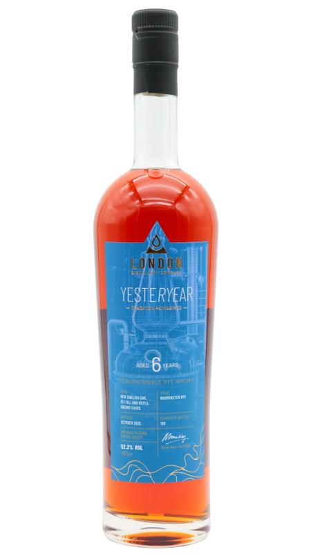 London Distillery Co. Yesteryear London Single Rye 6 year old Whisky