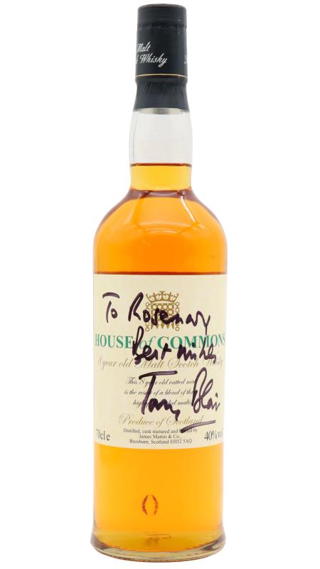 House of Commons House of Commons Signed By Tony Blair Scotch 8 year old Whisky