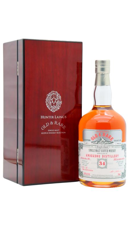 Knockdhu Knockdhu Hunter Laing's Old & Rare Single Cask Single Malt 1991 34 year old Whisky