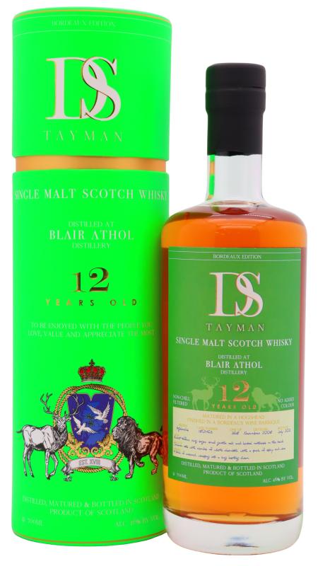 Blair Athol Blair Athol DS Tayman Bordeaux Edition Single Malt Scotch 2008 12 year old Whisky