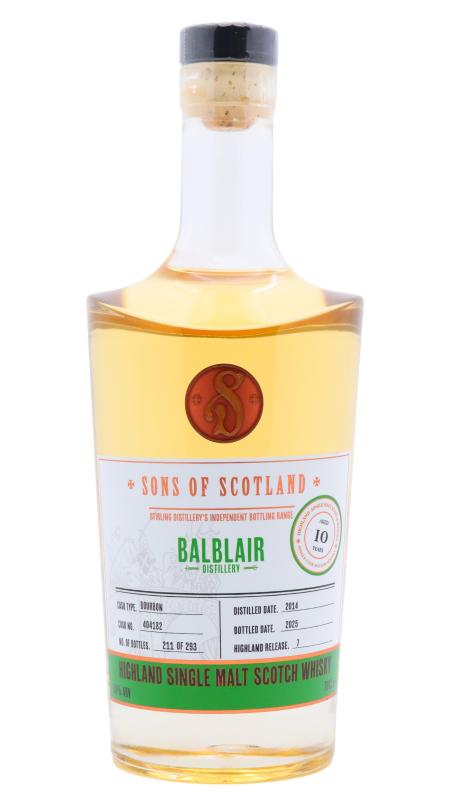 Balblair Balblair Stirling Distillery - Sons Of Scotland Single Bour 2014 10 year old Whisky