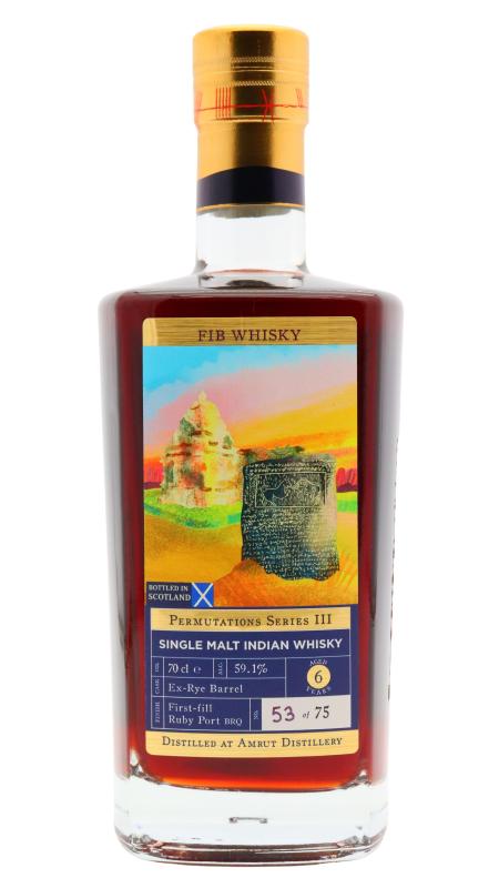 Amrut Permutations Series III First Fill Ruby Port Barri 6 year old Whisky