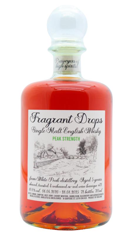 White Peak Fragrant Drops Peak Strength Single Wine Cask #072 2020 5 year old Whisky