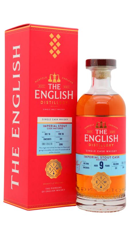 The English Whisky The English Single Imperial Stout Cask #12876 2016 9 year old Whisky