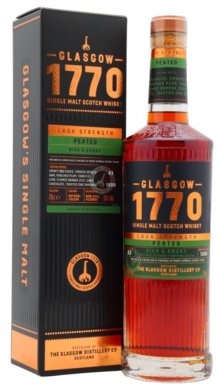 Glasgow 1770 Peated Cask Strength Batch #3 Single Malt Scotch Whisky