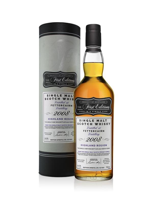 Fettercairn First Editions Fettercairn 2008 13 Year Old Limited Edition Single Cask Highland Single Malt Scotch Whisky 70cl