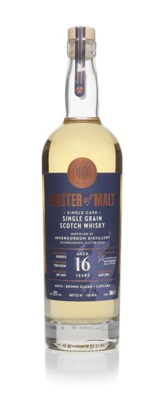 Invergordon 16 Year Old 2009 Single Cask (Master of Malt) Grain Whisky