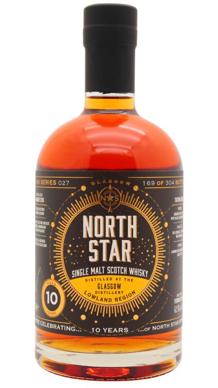 Glasgow North Star Single Malt Scotch 2016 10 year old Whisky