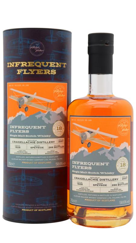 Craigellachie Craigellachie Infrequent Flyers Single Bordeaux Cask #1828 2007 18 year old Whisky