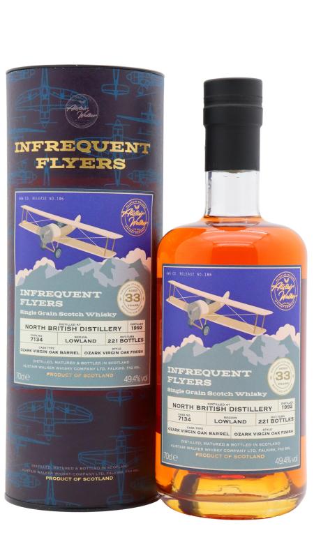North British North British Infrequent Flyers Single Ozark Virgin Oak Cask #71 1992 33 year old Whisky
