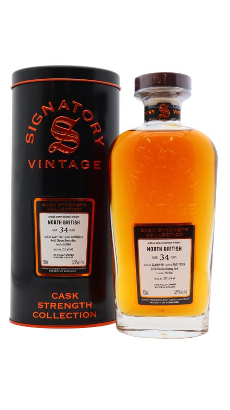 North British North British Signatory Vintage Cask Strength Collection Single 1991 34 year old Whisky