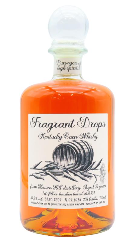 Heaven Hill Fragrant Drops Single Cask #152731 Bourbon 2009 16 year old Whiskey