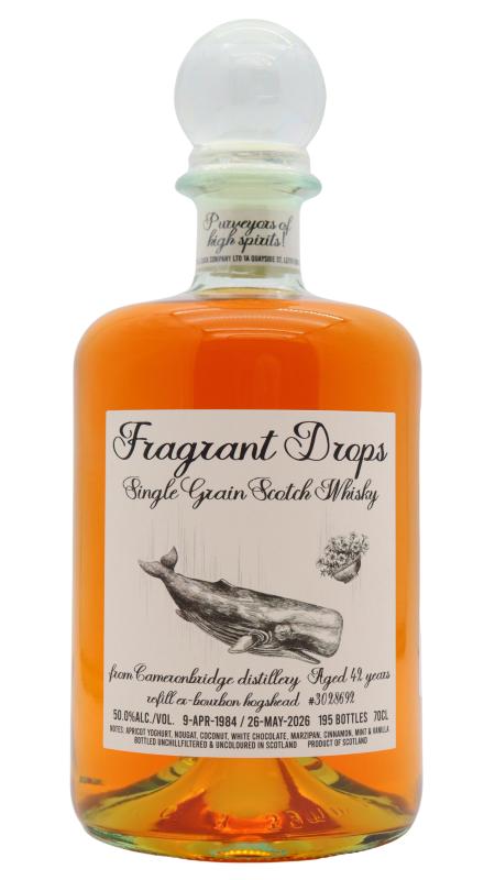 Cameronbridge Fragrant Drops Single Bourbon Cask #3028692 1984 42 year old Whisky