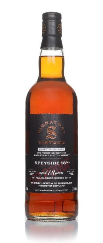 Signatory Vintage Speyside (M) 18 Year Old 2008 Exceptional Cask - 100 Proof Edition #17 Single Malt Whisky