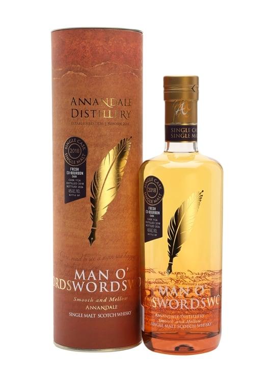 Annandale 2018 / Fresh Bourbon Cask 1126 / Unpeated Man O'Words Lowland Whisky