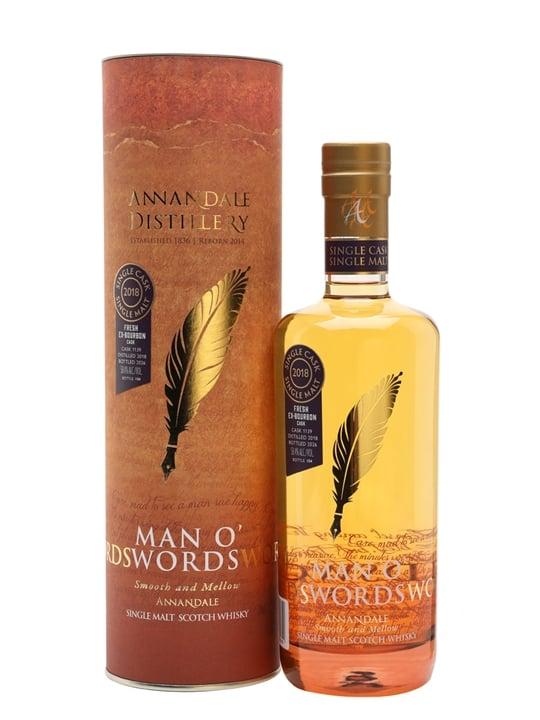 Annandale 2018 / Fresh Bourbon Cask 1139 / Unpeated Man O'Words Lowland Whisky